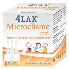4 Lax Microclisme pentru copii, 6 unidoze, Solacium